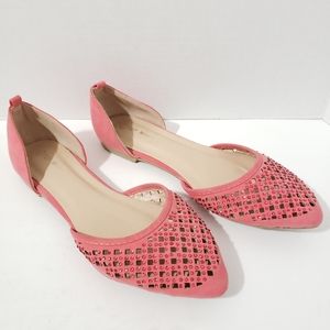 Too Moda Pink Gem Pointy Flats